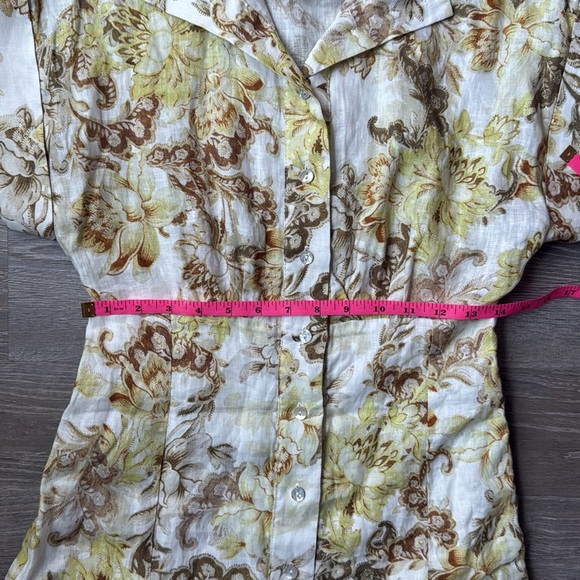 ALEMAIS linen floral mini dress 8 - Picture 11 of 12